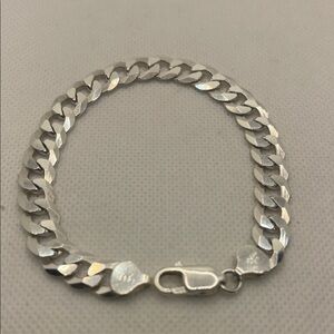 Italian 925 SPI Sterling Silver 8” Cuban Link Bracelet